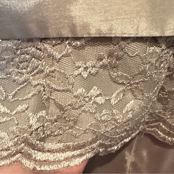 Jessica Howard Shiny Taupe Lace Dress w/Jacket Wedding Guest or Special Event - Picture 8 of 11